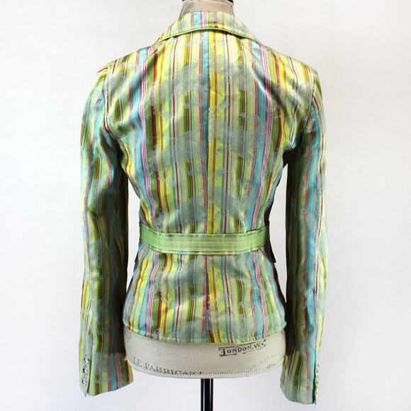 Cynthia Steffe Fancy Boho Steampunk Rockabilly Lined Jacket Blazer Medium Y2K - Picture 7 of 9